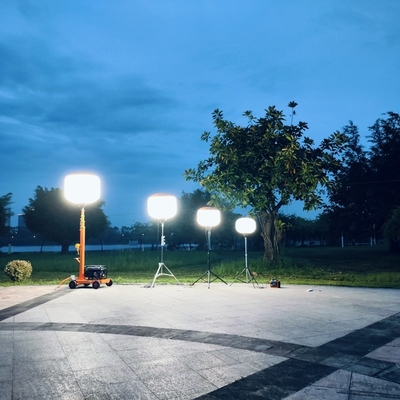 1000W 휴대용 풍선 모양 조명 타워와 카트 및 발전기 특허 디자인