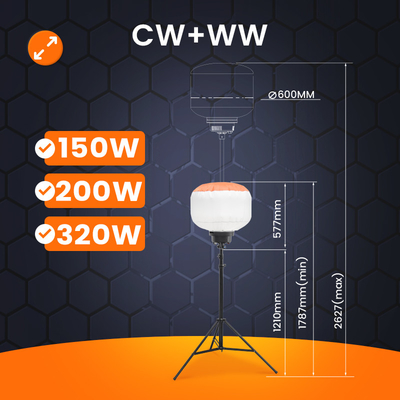 휴대용 LED 풍선 조명 건설 320W 디젤 조명 타워 임시 조명