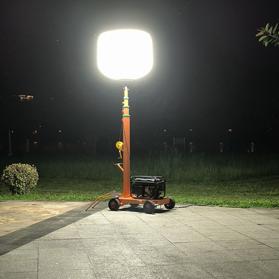트롤리 조명 LED 풍선 조명 타워 1400W 마스트 조명 타워 소방 및 구조