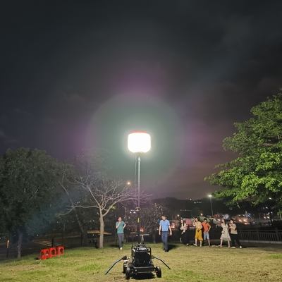 이벤트 망원경 끌 수 있는 조명탑 500W LED 풍선 이동 조명탑 큰 이벤트