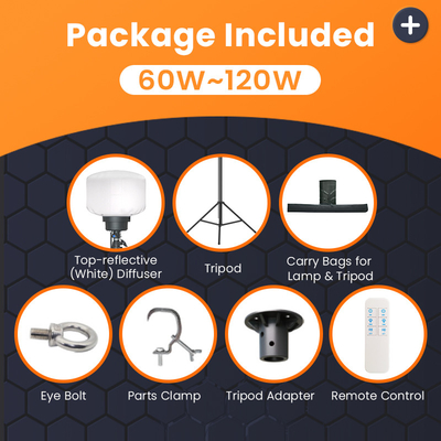 야외 LED 풍선 빛 120W 150W 파티용 모바일 라이트 타워