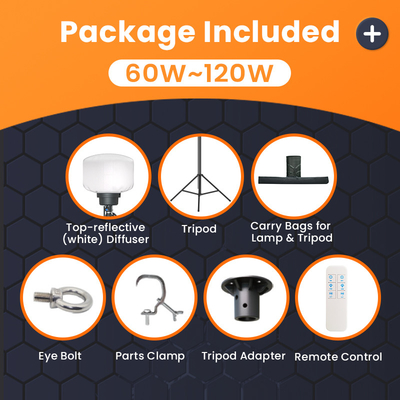 5000 시간 풍선 LED 조명 60W 100W LED 조명 타워 파티 캠프