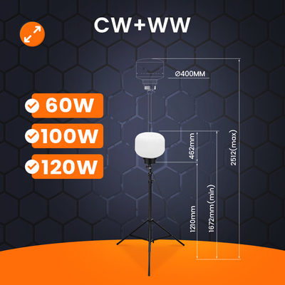 5000 시간 풍선 LED 조명 60W 100W LED 조명 타워 파티 캠프