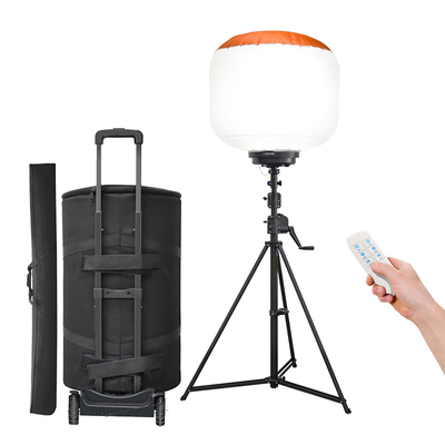 500W 휴대용 풍선 조명탑 160lm/W 초고 밝기 임시 작업용 빛 도로 공사